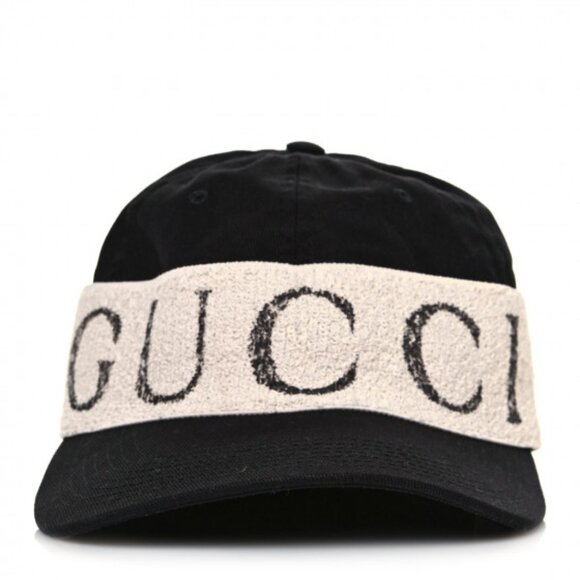 NWT GUCCI Unisex Baseball Hat In Black With Gucci Headband main image 4